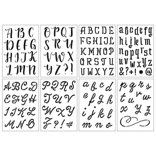 2&#x22; Formal Alphabet Stencils by Craft Smart&#xAE;